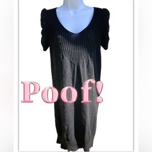 Womens Vintage Poof Short Black Sweater Dress S Small
